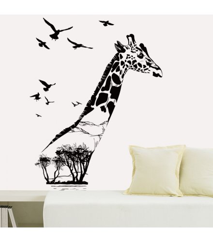 WST018 - Giraffe Animal Vinyl Removable Wall Sticker